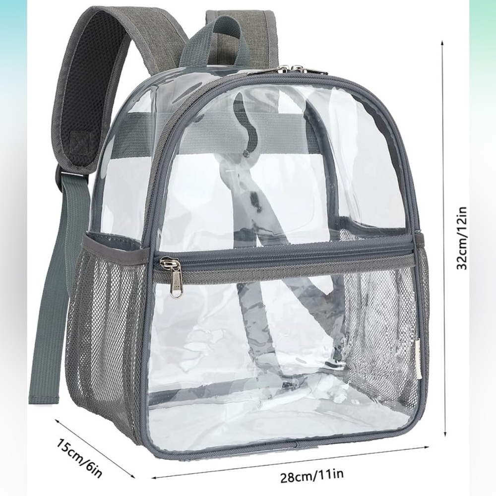 Clear Backpack with Multiple Pockets NWT - image 3
